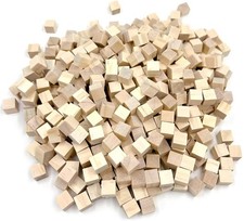 Wood Blocks for Crafting, Unfinished Wood Cubes, 1/2 Inch Natural Wooden Bloc...
