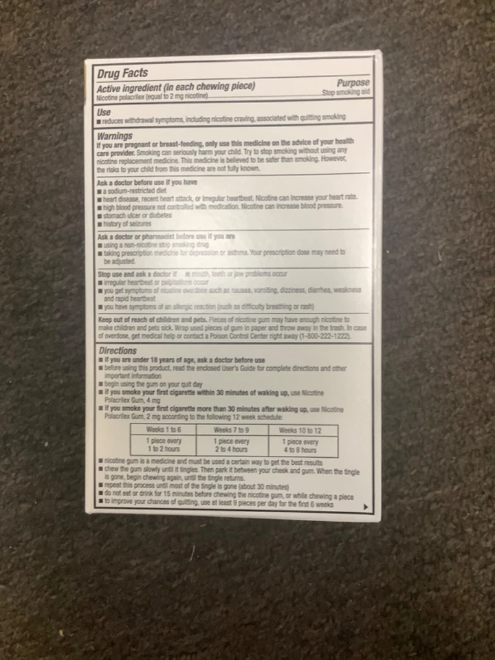 6*Goma de nicotina GoodSense, 2 mg Arctic Mint, 110 piezas, CADUCIDAD 11/2025 Foto 4 de 4