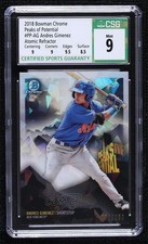 2018 Bowman Chrome Peaks of Potential Atomic Refractor Andres Gimenez CSG 9 0d44