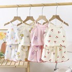 Baby Clothes Sets Summer Toddler Girl Strap Suits Cotton Printing Baby Boy Tops