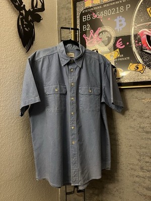 Herren Kurzarmhemd LL Bean    XL Vintage* #28