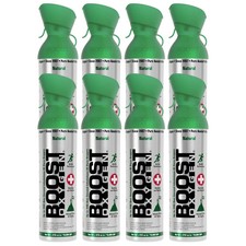Boost Oxygen Large Natural 10 Liter Respiratory Support Health Canister, 8 Pack