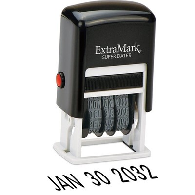 Super Dater Ink Stamp - Self-Inking Rubber Date Stamper - for Documents, Libr...
