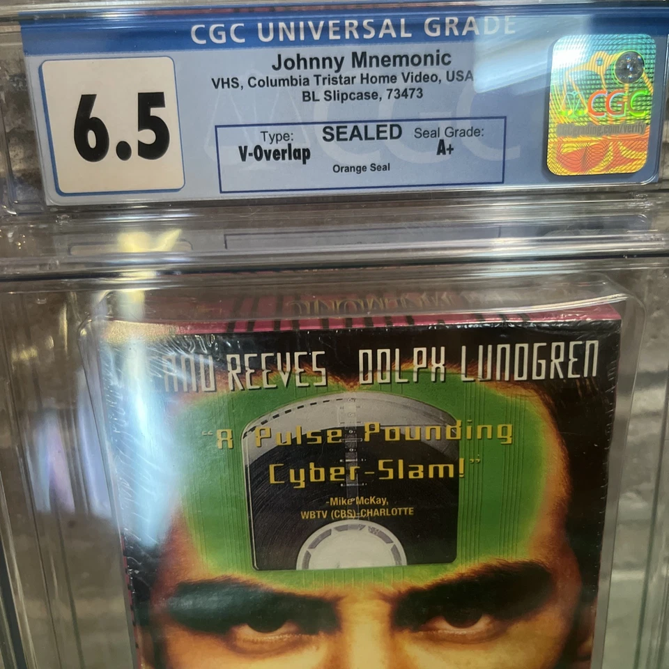 JOHNNY MNEMONIC VHS Graded CGC 6.5 Sealed A+ 1995 Rare - Image 2 of 4