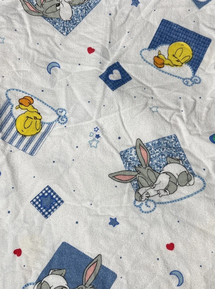 Manta de colección Baby Looney Tunes Sleepy Sleeping Bugs Piolín Corazón Estrella 26"x35" Foto 4 de 4