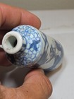Vintage Chinese Blue and White Porcelain Snuff Bottle - Hand-Painted Scene — photo 6