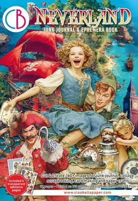 Ciao Bella Junk Journal Ephemera Book Neverland A4 140g qm Scrapbooking Vintage