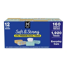 Member’s Mark Soft & Strong 2-Ply Premium Facial Tissues 12 Flat Boxes