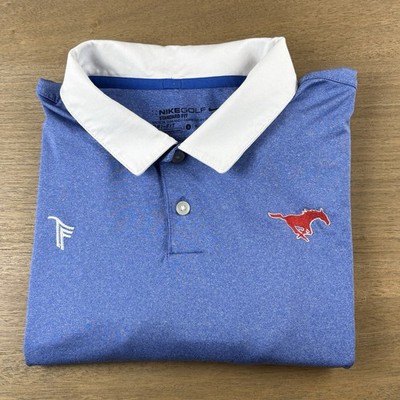 Nike x SMU Mustangs/Trinity Forest Golf Team Issue/Player Worn Polo Shirt Mens S