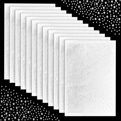 12 Sheets Iron on Rhinestone Transfers   2mm & 3.5mm Glitter Hotfix Crystal Deca
