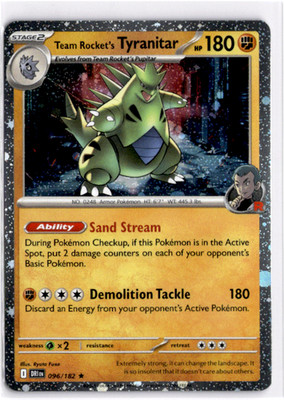 Team Rocket's Tyranitar - (Cosmos Holo) NM, 096/182