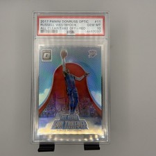 Russell Westbrook #11 2017-18 Panini Donruss Optic All Clear for Takeoff Red /99