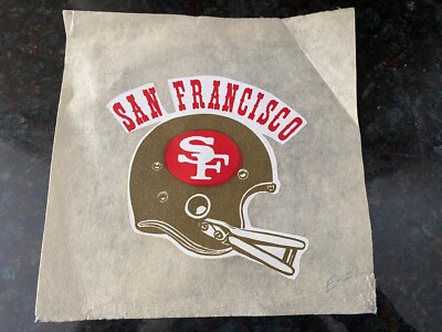 Vintage 1970s Iron On San Francisco NFL Football Helmet - store Display