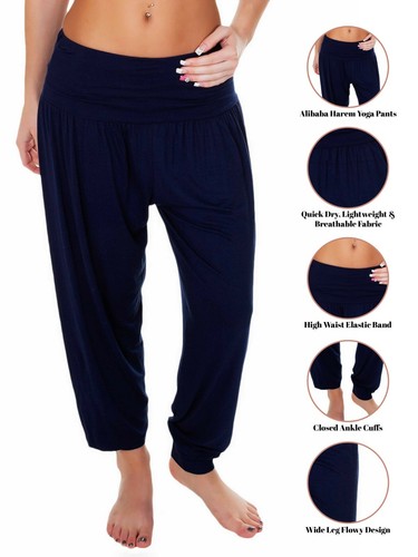 Women's Ladies Harem Trousers Ali Baba Long Pants Baggy Leggings Plus Sizes New - Picture 47 of 67