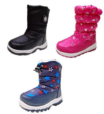 Kinderstiefel für Jungen und Mädchen warm gefüttert Stiefel Kinder Schneeboots