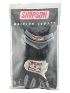 Simpson Driving Gloves V-Grip 2 Layer Nomex Medium 8 - 9.5 Black Pair 20400MK