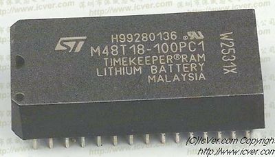 ST M48T18-100PC1 DIP-28 64 Kbit 8Kb x 8 TIMEKEEPER SRAM USA ship