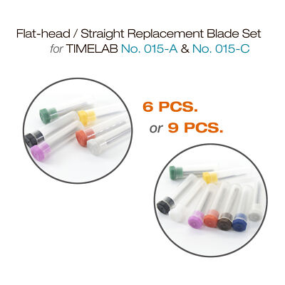 Timelab Watch Screwdriver Replacement FLAT HEAD Straight Blade 6 or 9 Sizes Set 