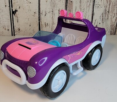 2017 Mattel Polly Pocket Purple Pink Doll Convertable Car Adventure SUV/Jeep Toy