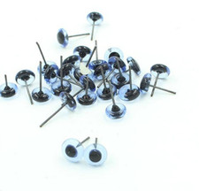 Blue glass pin eyes 5 pairs, great for taxidermy, , needle felting, toy making