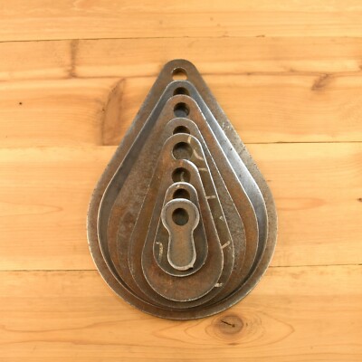 Know Your Limits 3/8'' AR500 1''-8'' Teardrop Shooting Targets SET OF EIGHT
