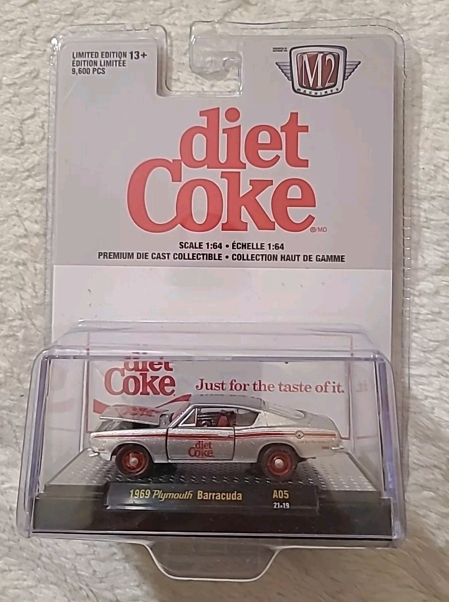 1969 Plymouth Barracuda Diet Coke M2 machines 1:64 Coca Cola Release A05