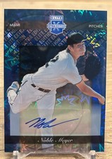 2023 Panini Elite Extra Edition Noble Meyer RC FOTL Blue Auto #'d /8 Marlins