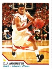 D.J. Augustin Texas Longhorns 2007 Sports Illustrated SI for Kids Rookie Card RC. rookie card picture