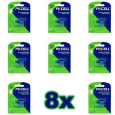 PKCELL CR123A 3V Lithium Batteries 1500mAh 8-Pack (8 Blister Cards) USA Ship