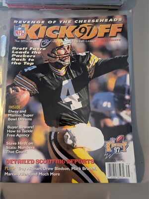VIntage Original 1997 NFL KickOff Magazine Brett Favre Green Bay Packers Rare