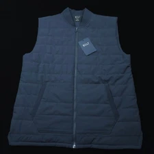 BYLT Field Vest Mens XL Quilted Puffer Sleeveless Zip Navy Premium Basics Casual