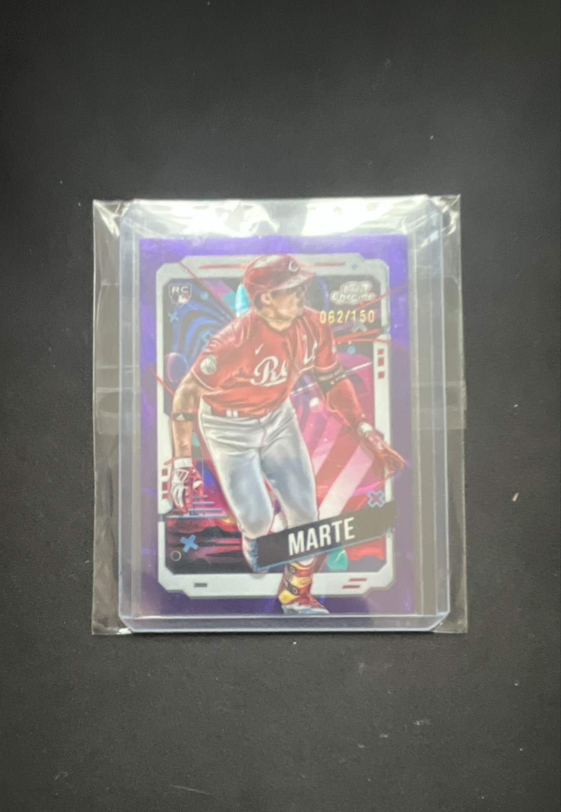 2024 Topps Cosmic Chrome - Noelvi Marte #16 Purple Nebula Refractor /150 (RC)