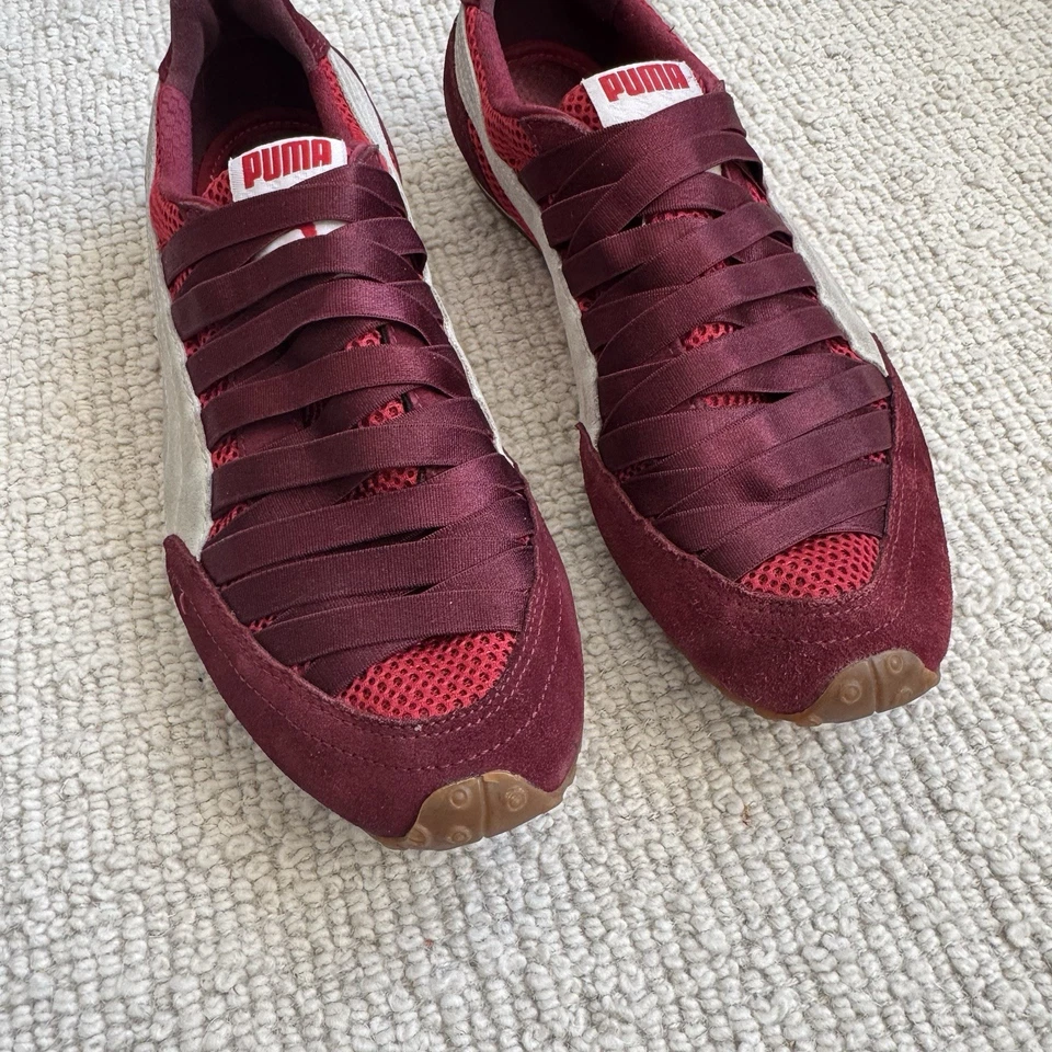 Zapatillas Babydoll Vintage Puma | Y2K Imani Mujer Borgoña Dos Tonos ~ EE. UU. 9 Foto 2 de 4