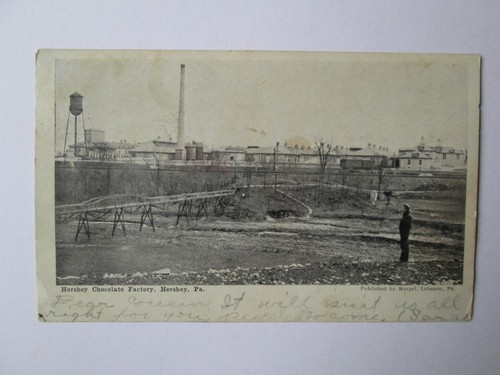 RARE Vintage 1907 Hershey Chocolate Factory Photo Postcard Harrisburg PA Lebanon