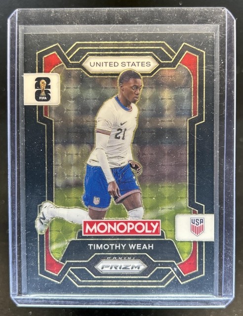 2026 Panini Prizm Monopoly World Cup Timothy Weah Black #1/1 USMNT