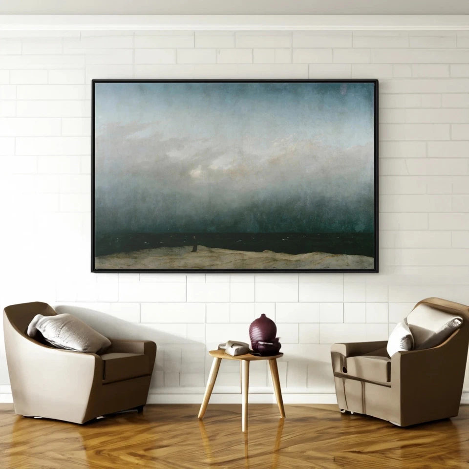 Arte de pared en lienzo/póster Caspar David Friedrich El monje junto al mar Foto 2 de 2