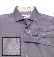 Robert Graham Men's Long Sleeve Purple Button Up Shirt Size 38, 15 Neck