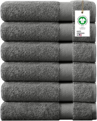 100% Organic Cotton Towels 650 GSM Plush Feather Touch Quick Dry Hand Towel,