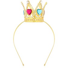 Princess Tiara Crown Headband Rhinestone Peach Style Women Girl Party Cosplay