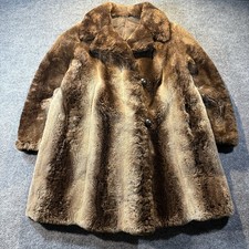 Vintage Luxury Natural Fur Coat Women  s Custom-made Brown Shades Prestige LARGE