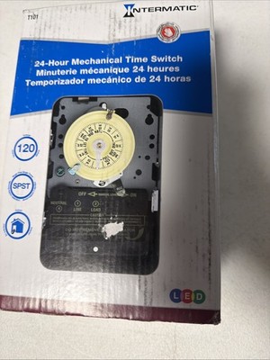 Intermatic T101 24-Hour Mechanical Time Switch 40A 120V SPST Indoor NEMA 1 NEW