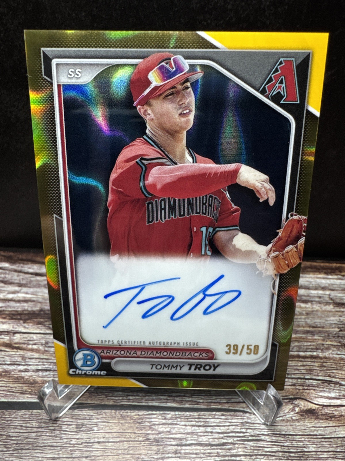 2024 Bowman Tommy Troy Chrome Prospect Gold Lava Auto /50 #CPA-TT (RC)