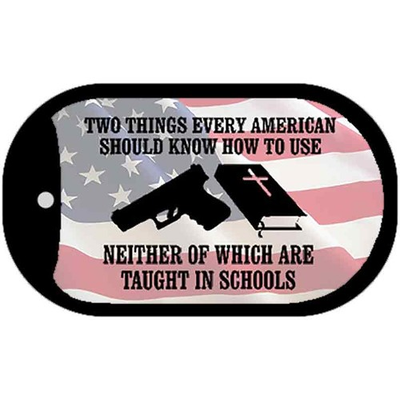 #ad 2 Things Americans Should Use Novelty Metal Dog Tag Necklace 2quot; x 1quot; $24.02