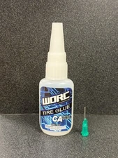 WORC WRC-505 R/C CA Tire Super Glue w/ Metal Glue Tip Medium 0.75oz (21.2g)