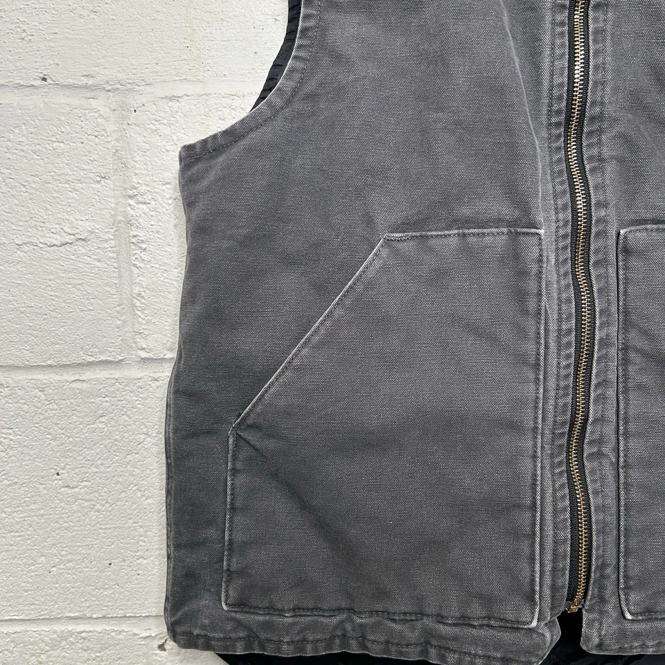 Vintage Carhartt Quilt-Lined Artic Vest “Shadow Grey” V02-029 Men’s Medium - Image 4 of 4