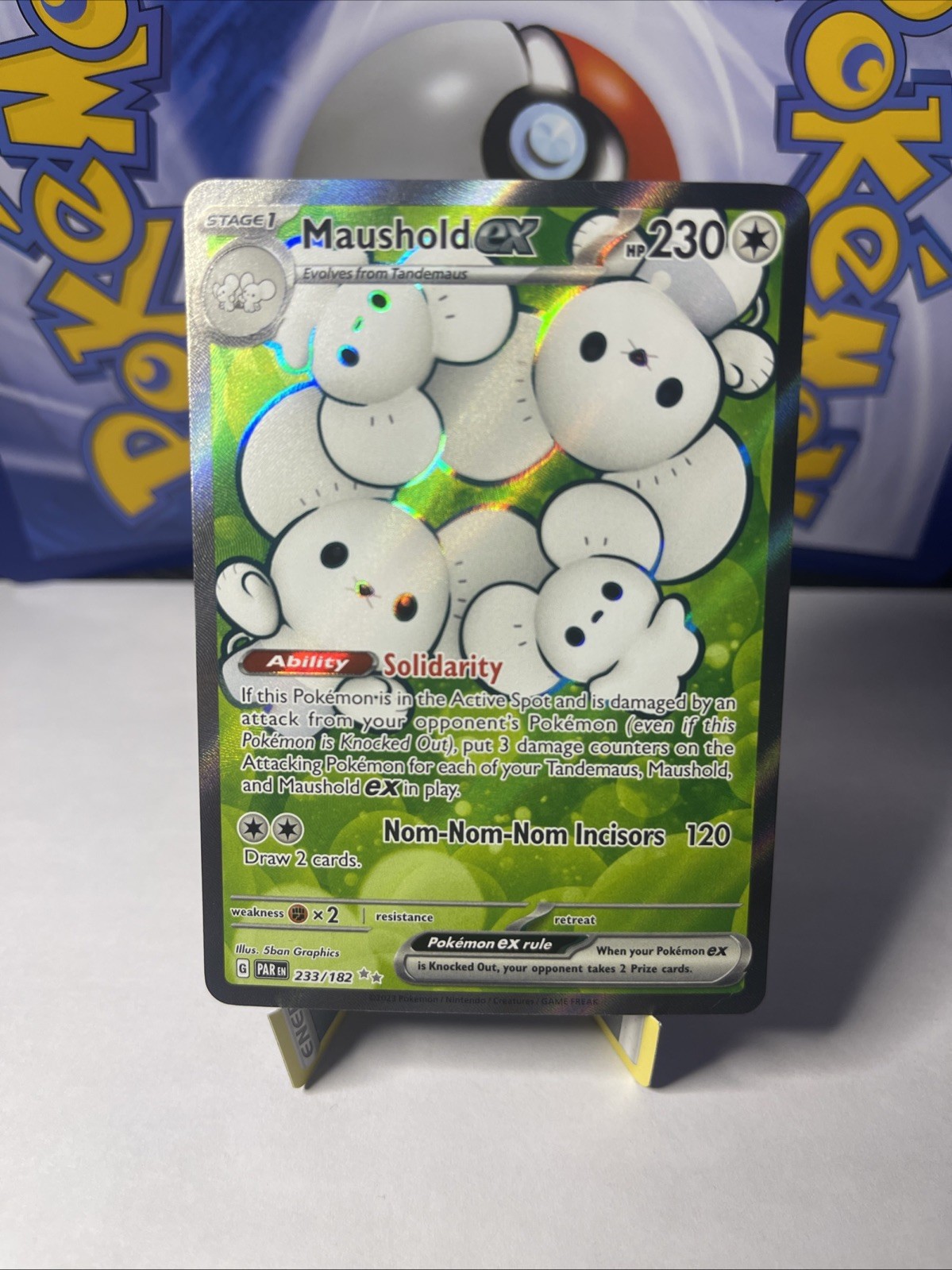 Pokemon TCG: Maushold ex #233/182 Paradox Rift NM