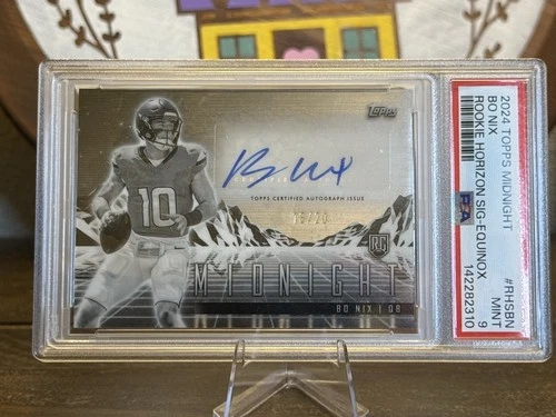 2024 Topps Midnight - Rookie Horizon Signatures Bo Nix Equinox /20 #RHS-BN PSA 9