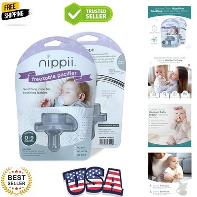 Freezable Pacifier for Baby Teething Relief - Safe Infant Teether with Coolin...