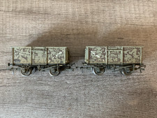 Bachmann 37-235A OO Gauge 16T Steel Mineral Wagon BR Grey Weathered x 2 Boxed