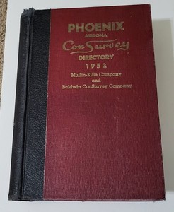 1952 CON SURVEY PHOENIX ARIZONA CITY DIRECTORY